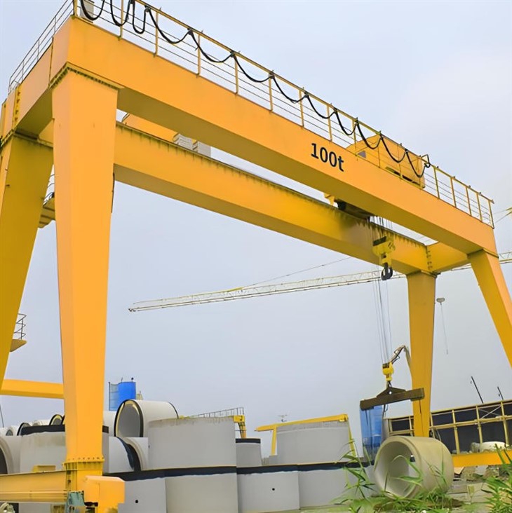 Double Girder Gantry Crane With Mobile Trolley